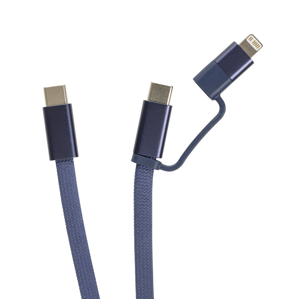 Arc ultradünnes 60W 2-in-1 Magnetkabel – blau