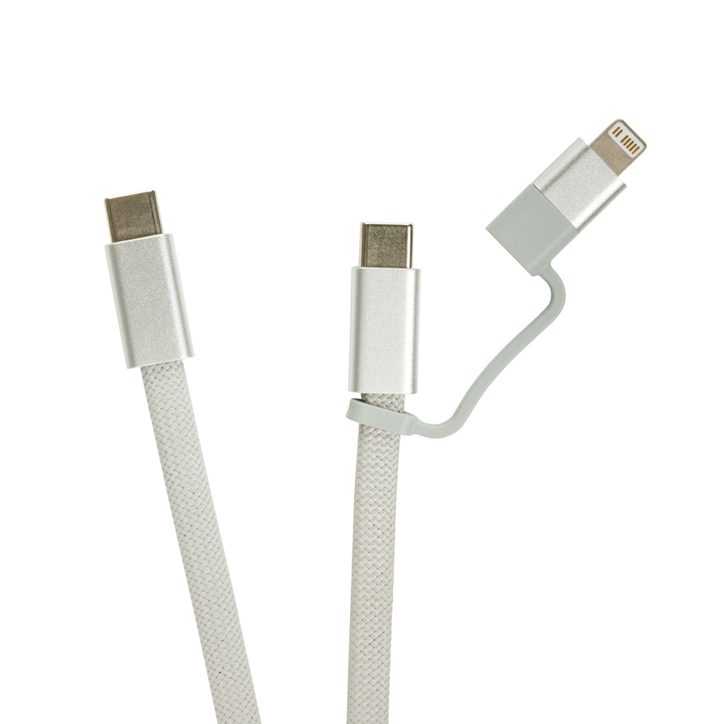 Arc ultradünnes 60W 2-in-1 Magnetkabel – grau