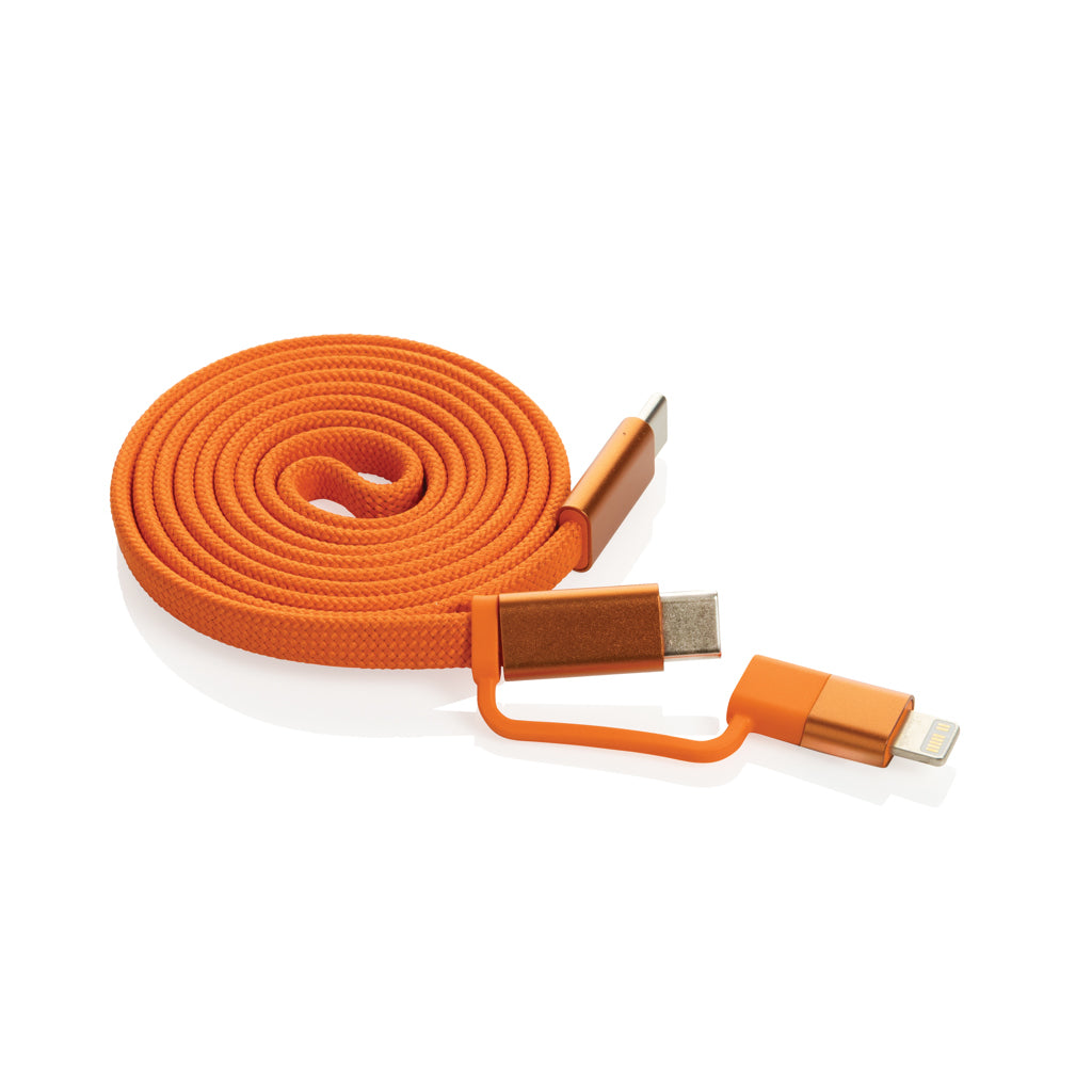 Arc ultradünnes 60W 2-in-1 Magnetkabel – orange
