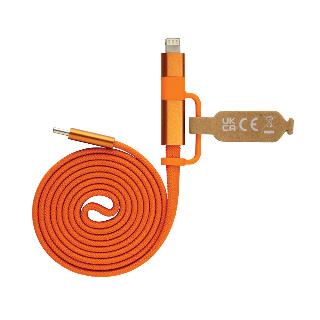 Arc ultradünnes 60W 2-in-1 Magnetkabel – orange