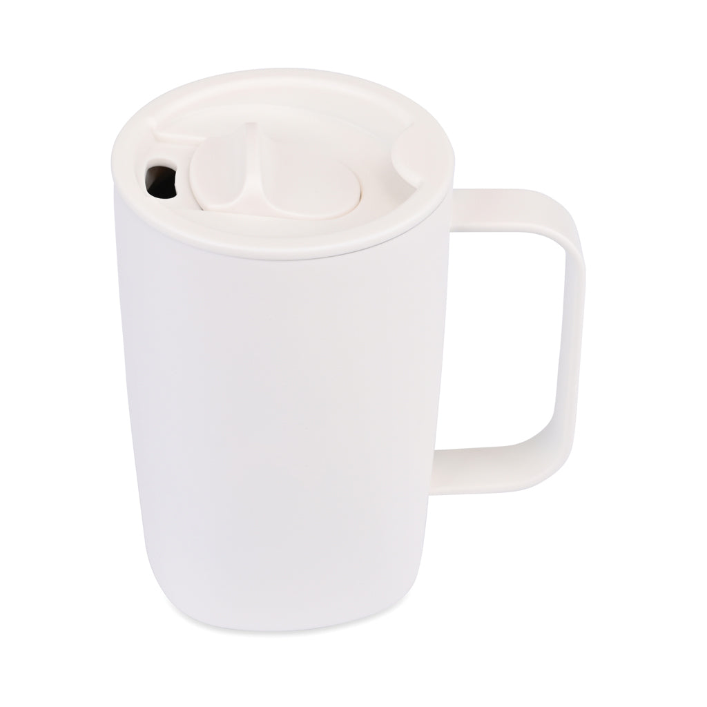 Aviana™ Rowan RCS recycelter Becher 450ml – weiß