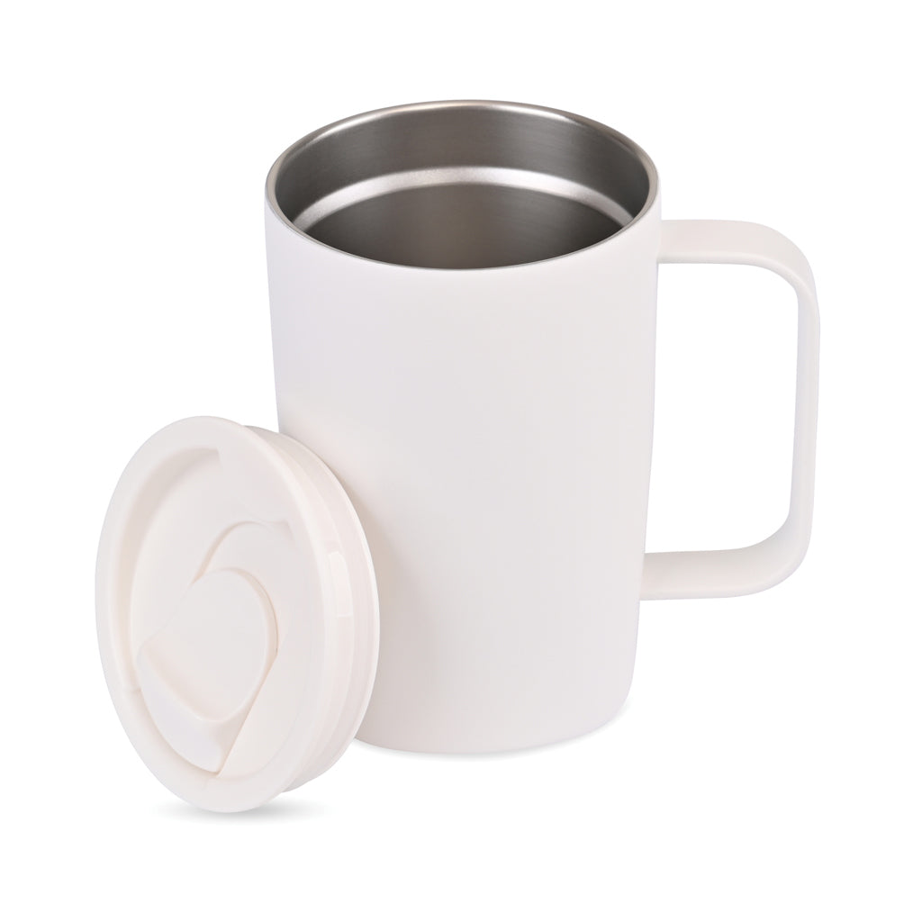 Aviana™ Rowan RCS recycelter Becher 450ml – weiß