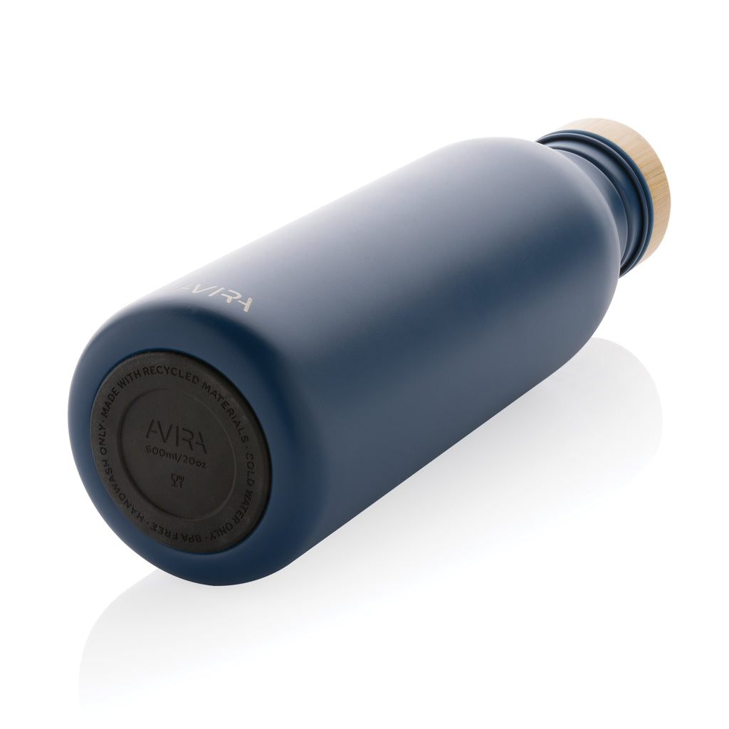 Avira Alcor 600ml Wasserflasche aus RCS rec. Stainless-Steel – navy blau