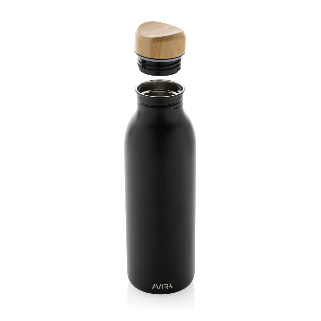 Avira Alcor 600ml Wasserflasche aus RCS rec. Stainless-Steel – schwarz
