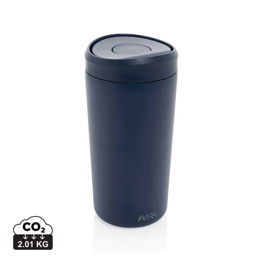 Avira Alix Klickbecher aus RCS rec. Stahl 400ml – navy blau