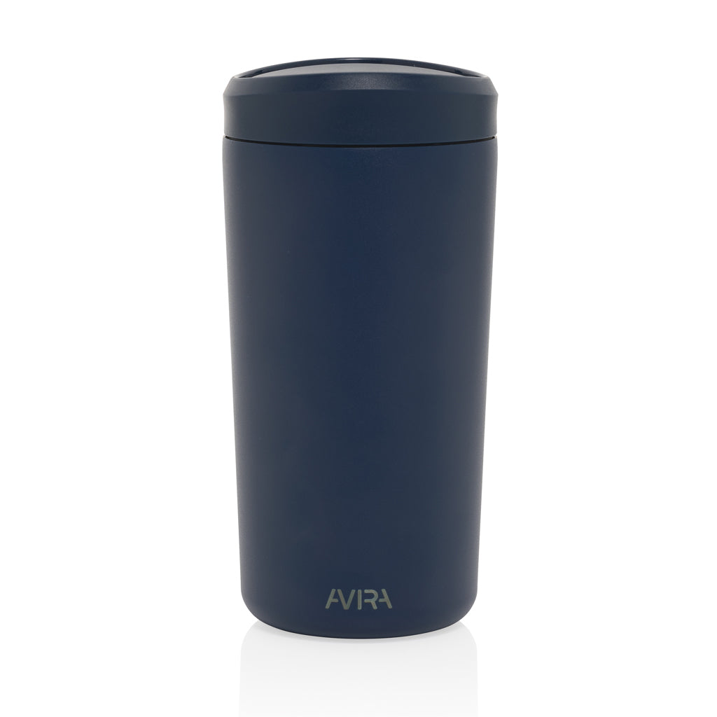 Avira Alix Klickbecher aus RCS rec. Stahl 400ml – navy blau