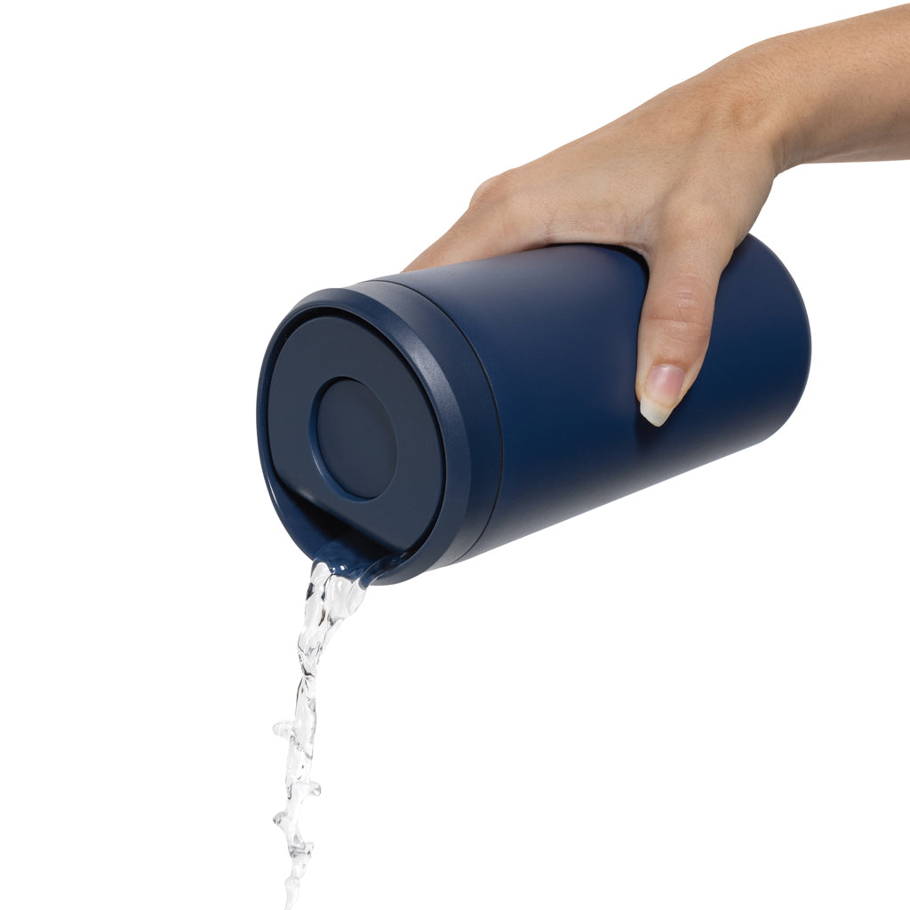 Avira Alix Klickbecher aus RCS rec. Stahl 400ml – navy blau