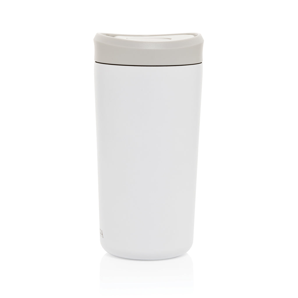 Avira Alix Klickbecher aus RCS rec. Stahl 400ml – weiß