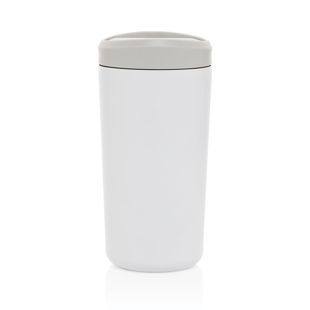 Avira Alix Klickbecher aus RCS rec. Stahl 400ml – weiß