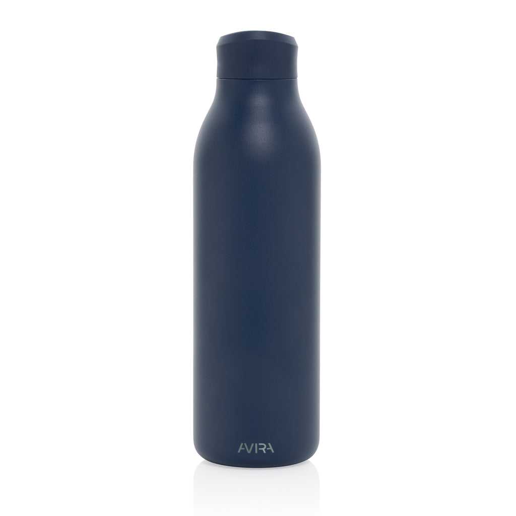 Avira Alok 360 Klick-Wasserflasche aus RCS rec. Stahl, 600ml – navy blau