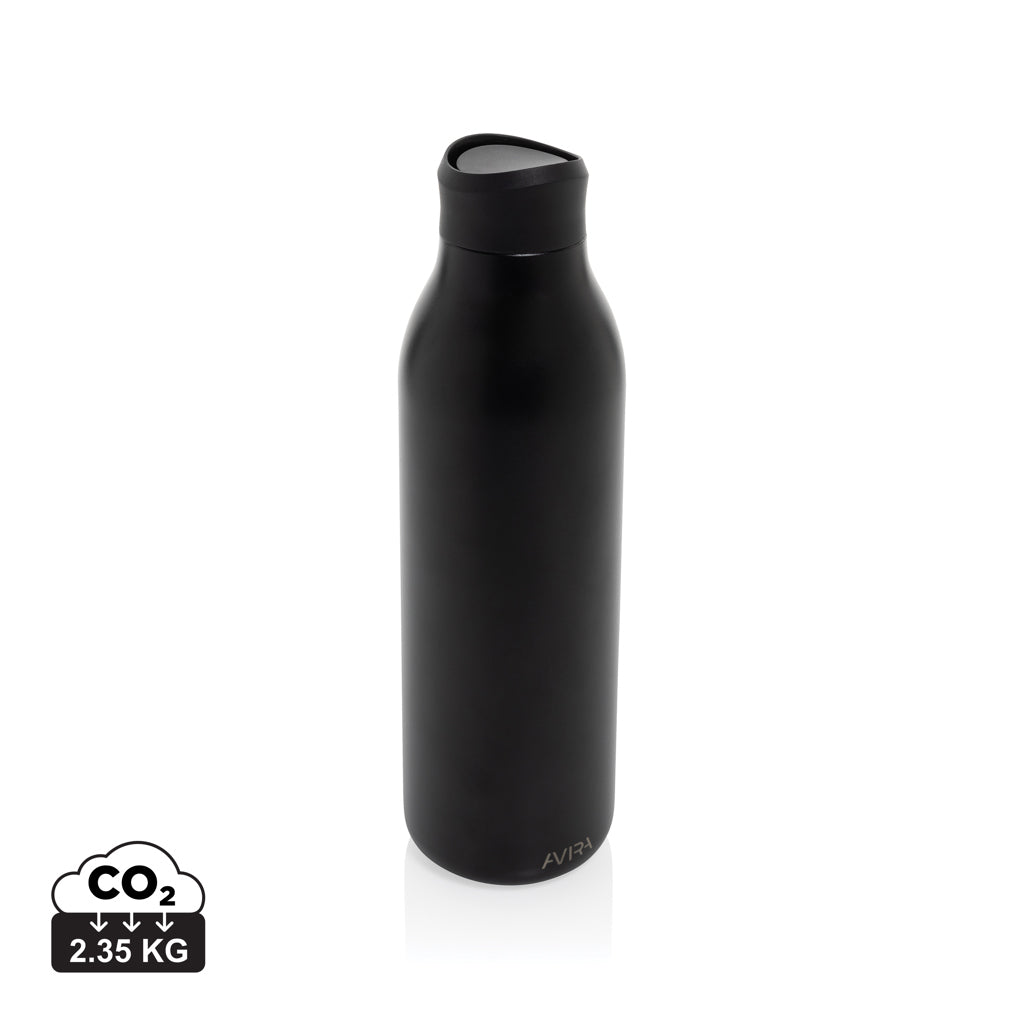 Avira Alok 360 Klick-Wasserflasche aus RCS rec. Stahl, 600ml – schwarz