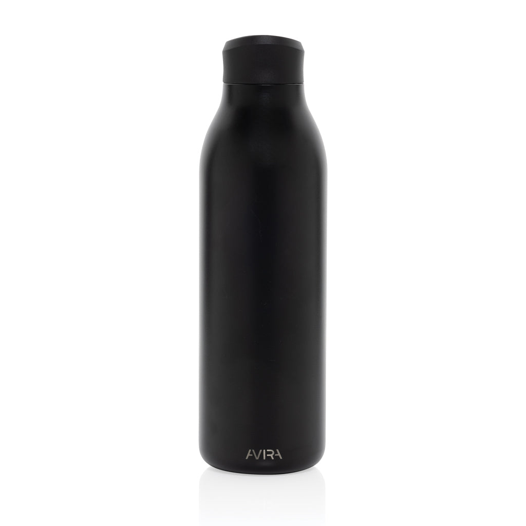 Avira Alok 360 Klick-Wasserflasche aus RCS rec. Stahl, 600ml – schwarz