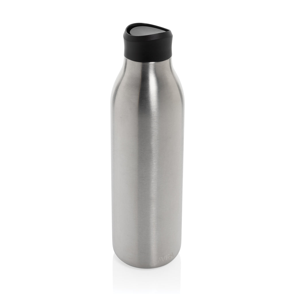 Avira Alok 360 Klick-Wasserflasche aus RCS rec. Stahl, 600ml – silber