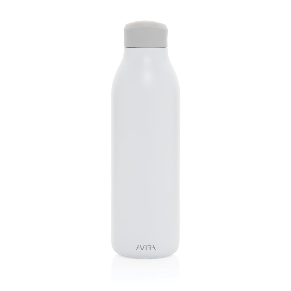 Avira Alok 360 Klick-Wasserflasche aus RCS rec. Stahl, 600ml – weiß