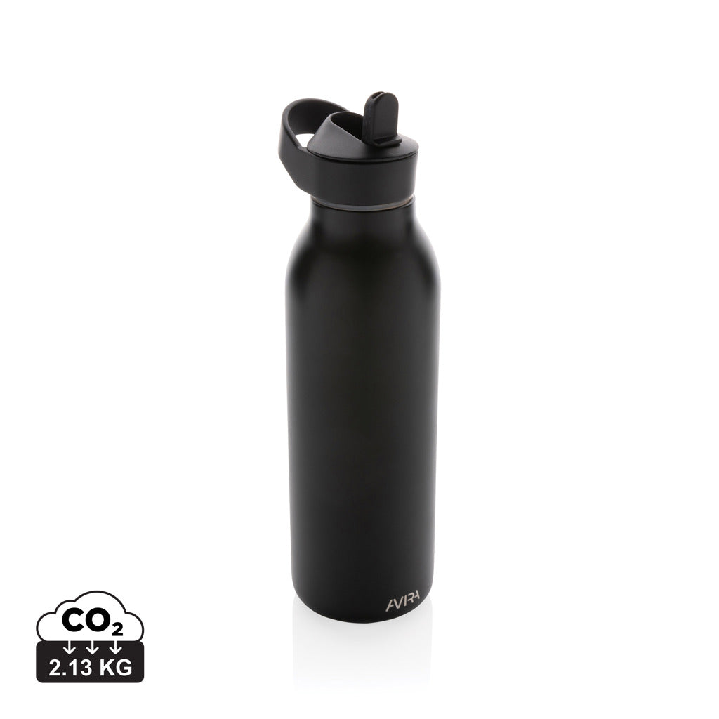Avira Ara RCS Re-Steel Fliptop Wasserflasche 500ml – schwarz