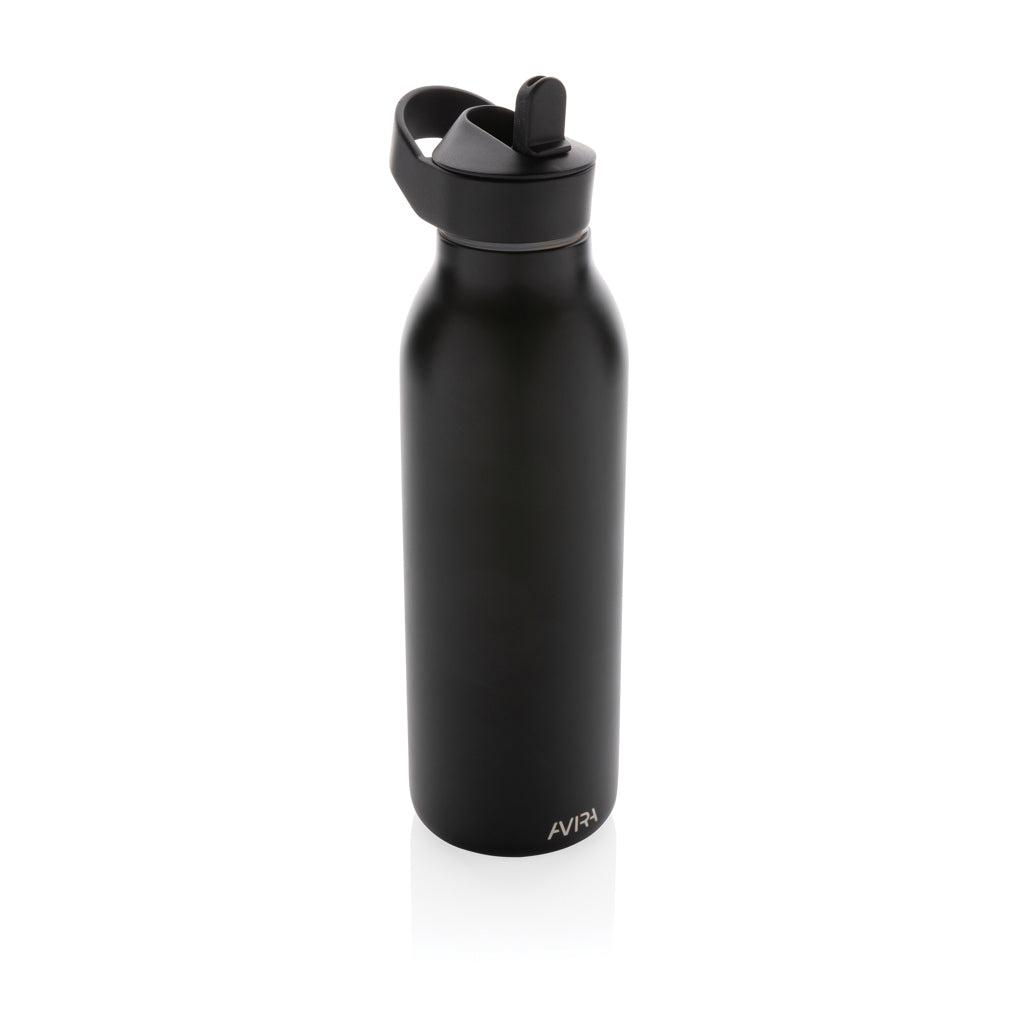 Avira Ara RCS Re-Steel Fliptop Wasserflasche 500ml – schwarz