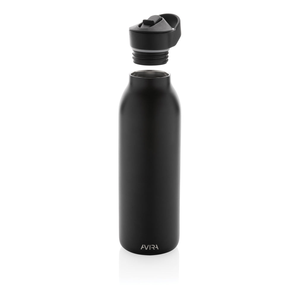 Avira Ara RCS Re-Steel Fliptop Wasserflasche 500ml – schwarz