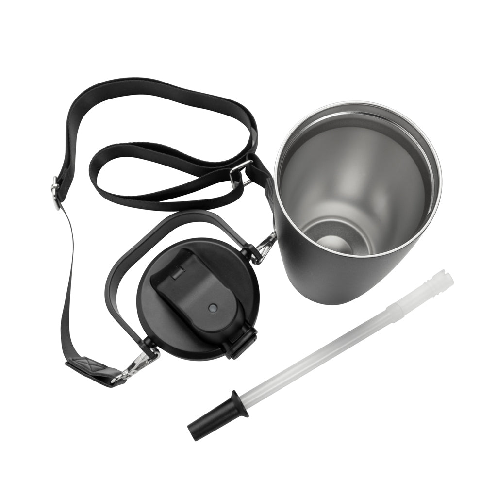 Avira Ayala Crossbody Duosip Becher aus RCS rec. Stahl – schwarz