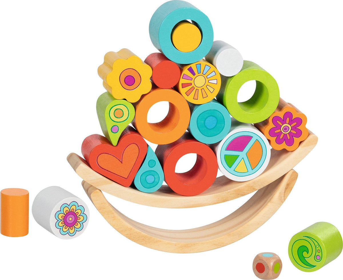 Balancierspiel Flowerloop mit Blumen und Peace Zeichen