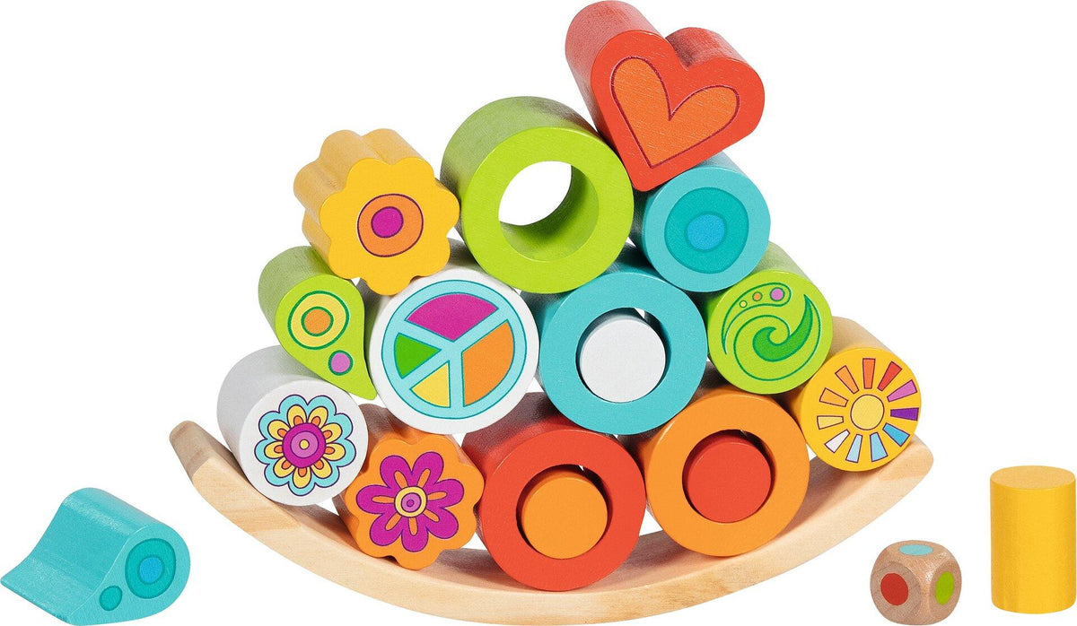 Balancierspiel Flowerloop mit Blumen und Peace Zeichen – weitere Ansicht