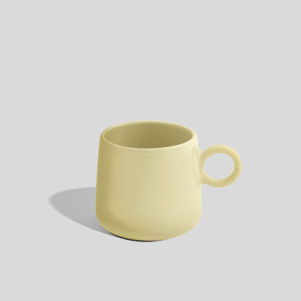 Bauchige Keramiktasse 275 ml mit kleinem Ringhenkel – Ecru