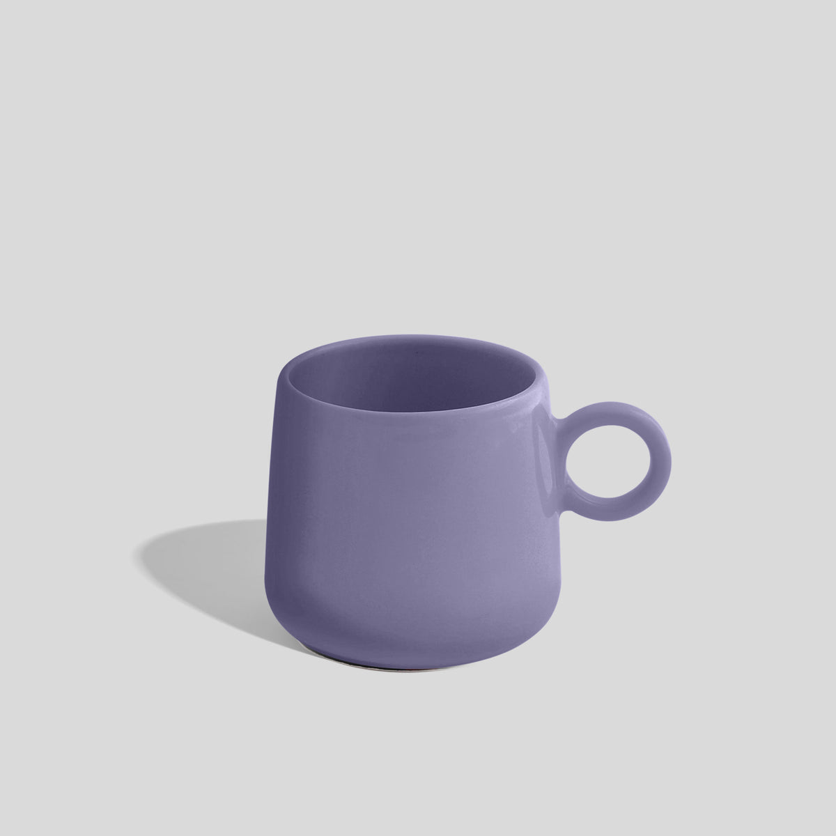 Bauchige Keramiktasse 275 ml mit kleinem Ringhenkel – Lavendel