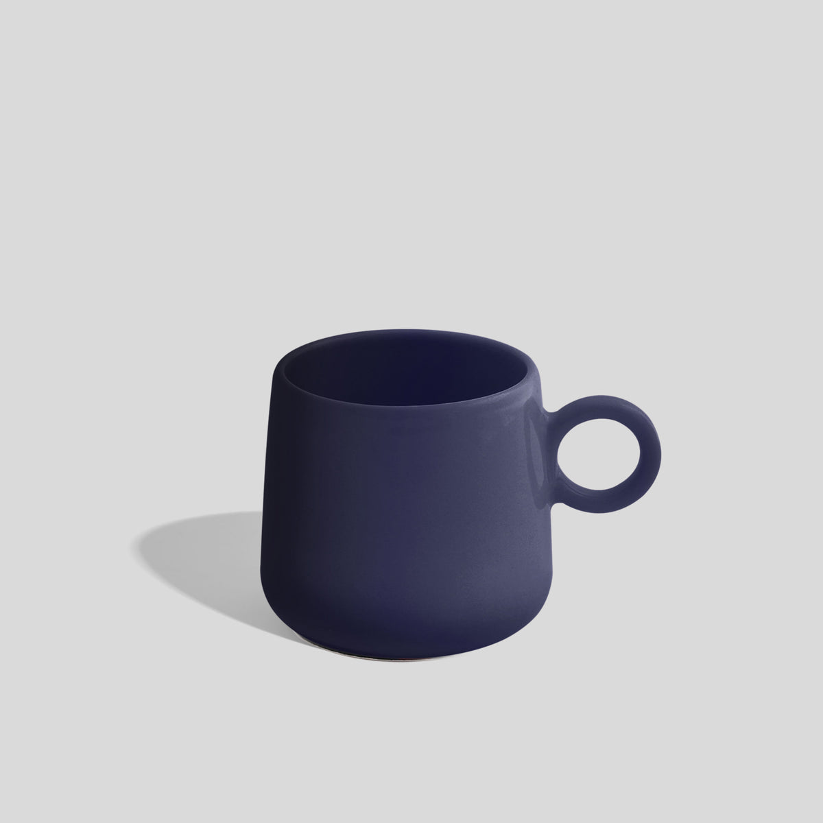 Bauchige Keramiktasse 275 ml mit kleinem Ringhenkel – Marineblau