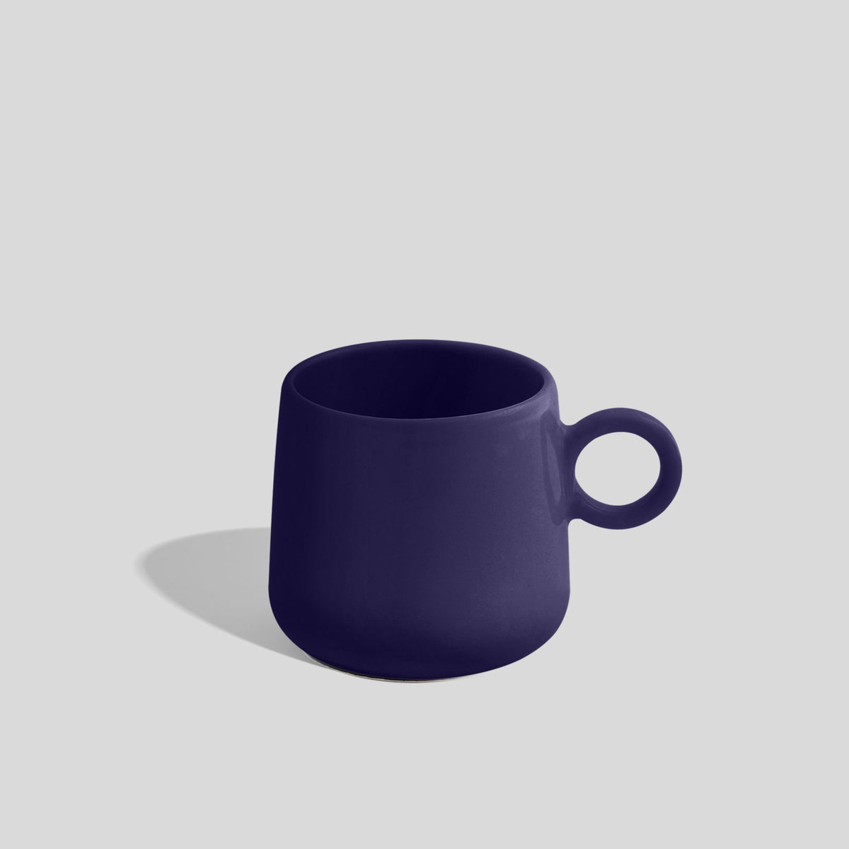 Bauchige Keramiktasse 275 ml mit kleinem Ringhenkel – Nachtblau