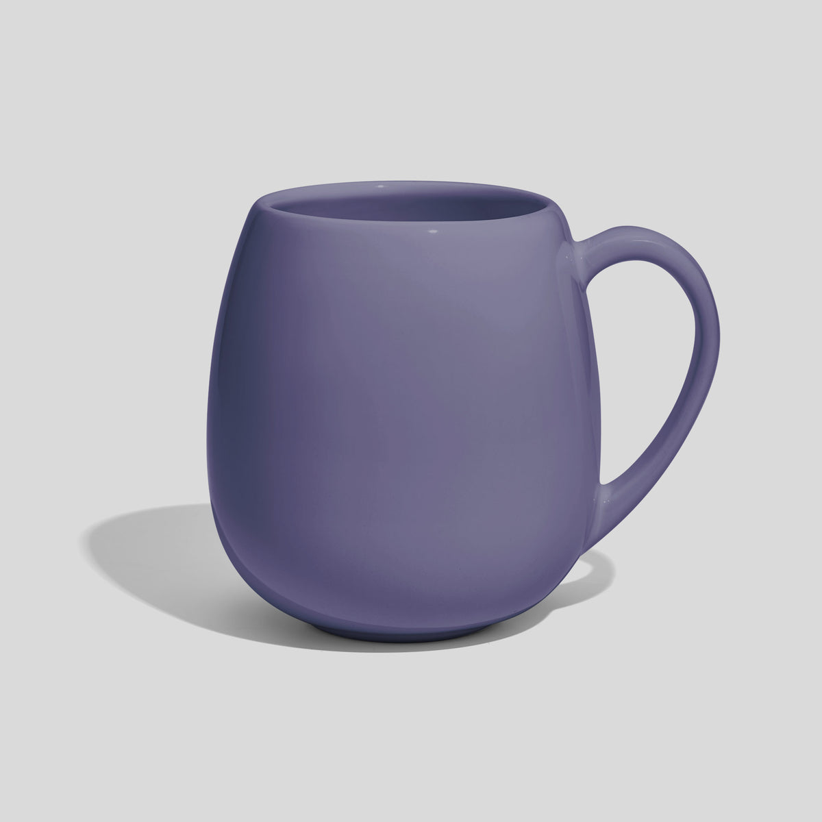 Bauchige Keramiktasse 500 ml mit schlankem Henkel – Lavendel