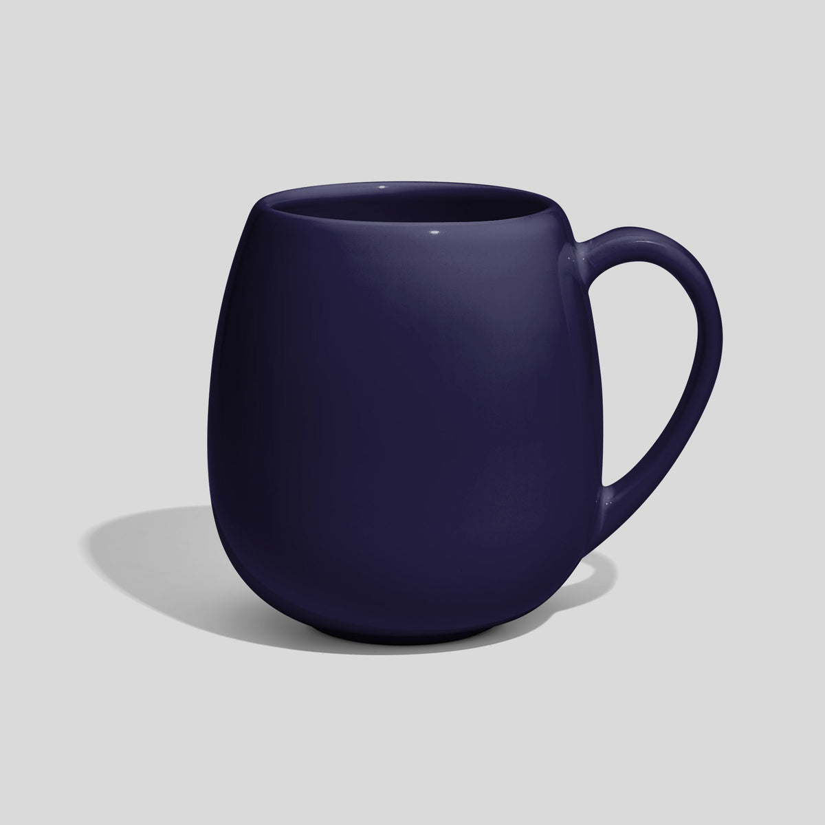 Bauchige Keramiktasse 500 ml mit schlankem Henkel – Nachtblau