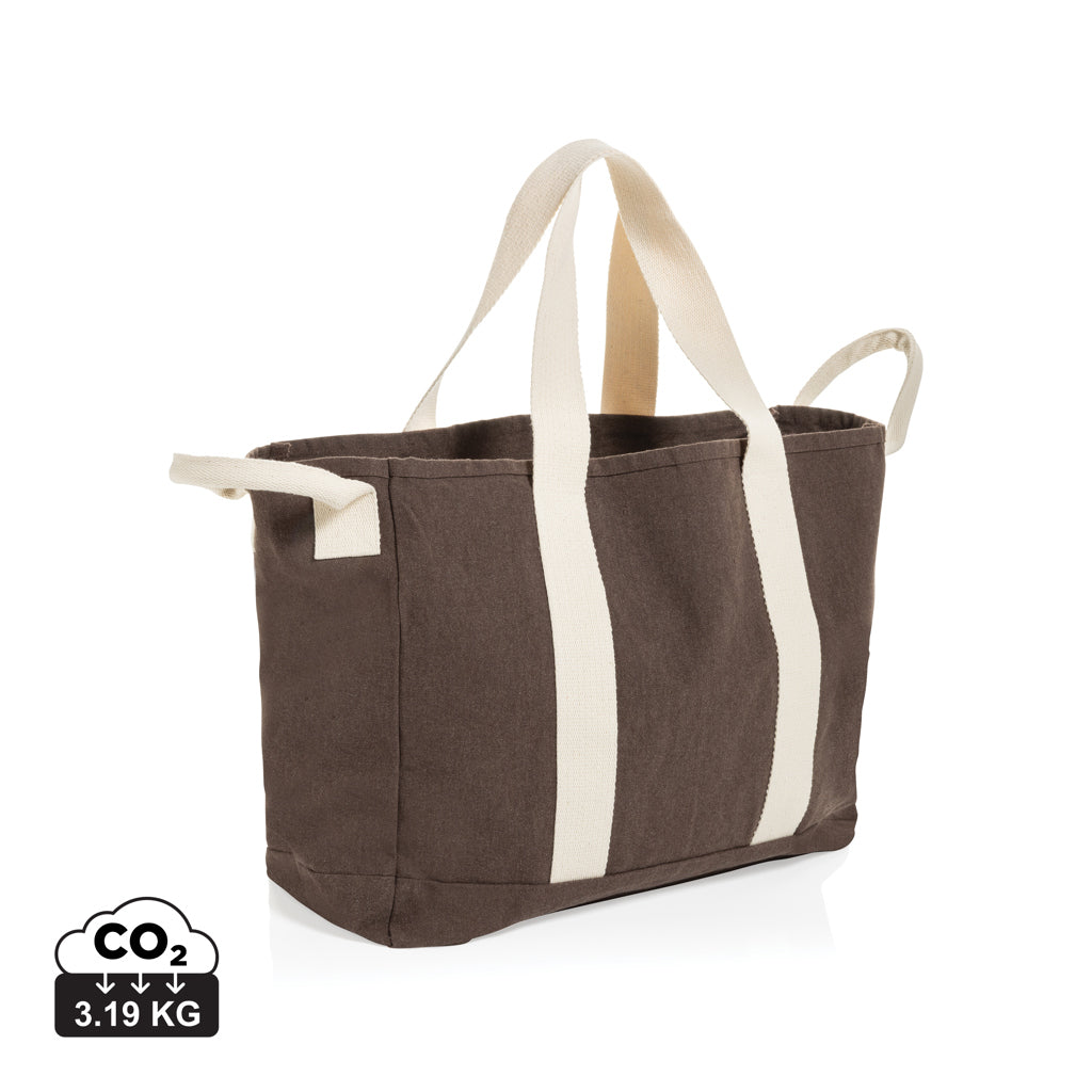 BEAU AWARE™ Strandtasche aus 400gr/m² recyceltem Canvas – braun