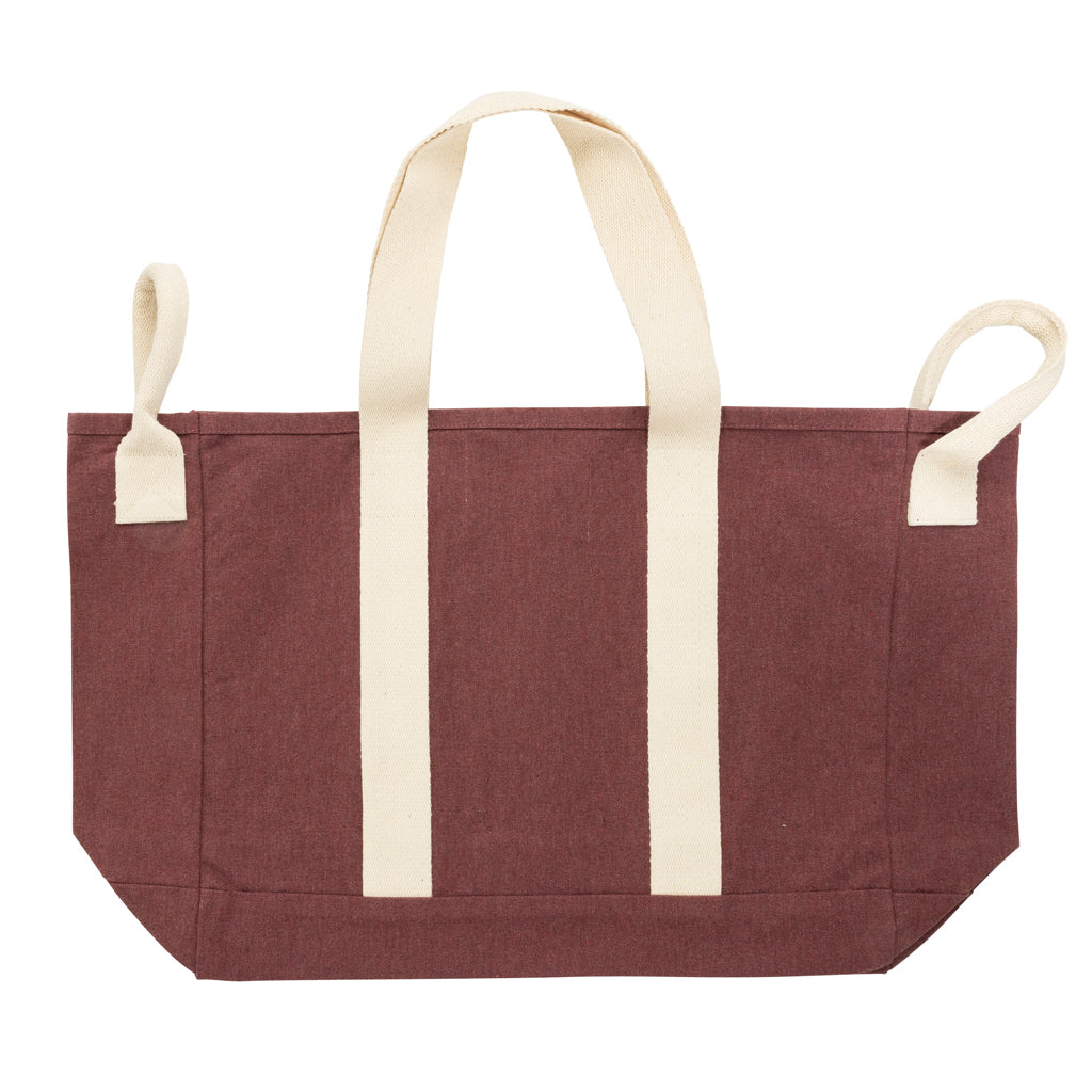 BEAU AWARE™ Strandtasche aus 400gr/m² recyceltem Canvas – maroon