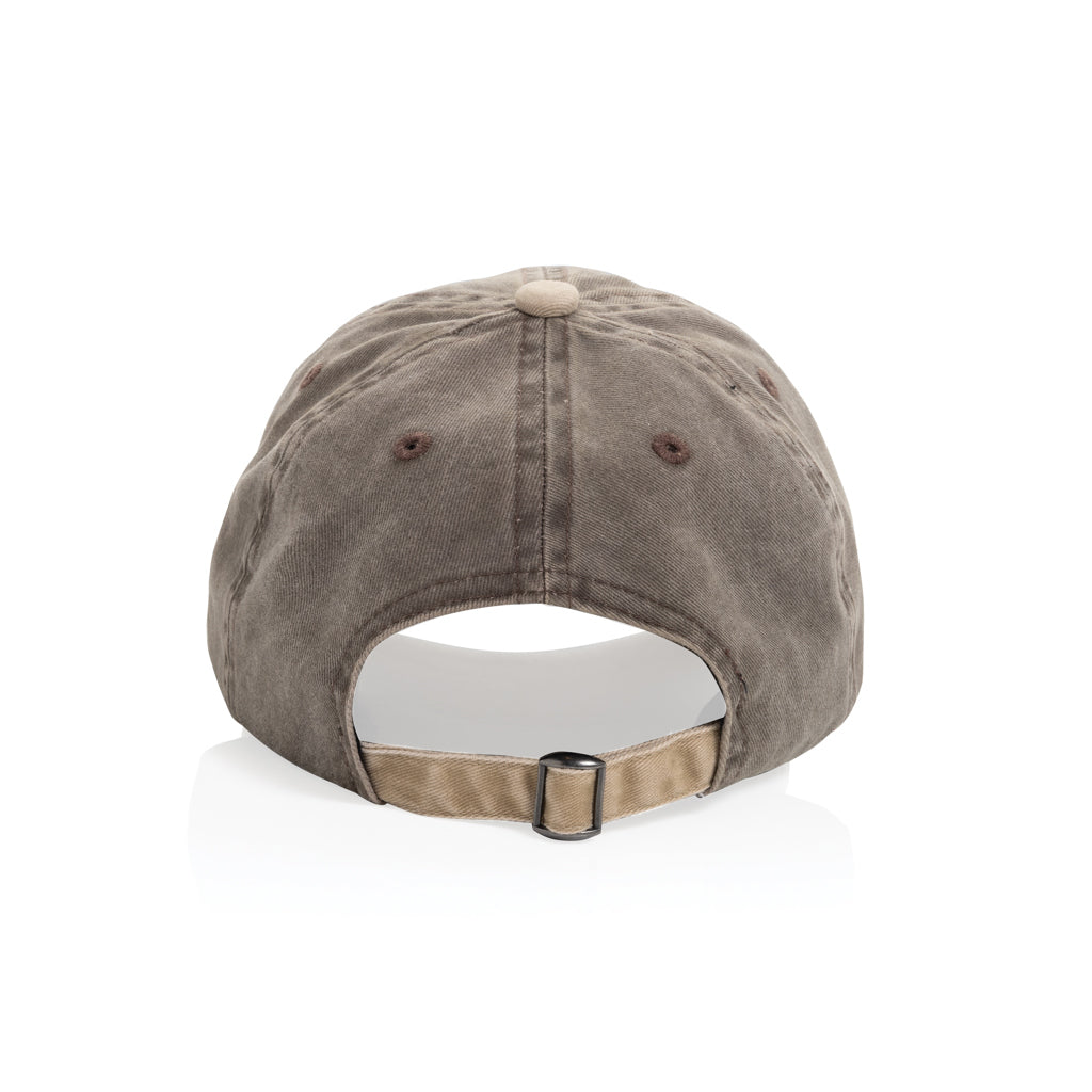 BEAU AWARE™ Two-Tone 6-Panel-Cap aus washed Cotton-Twill – braun
