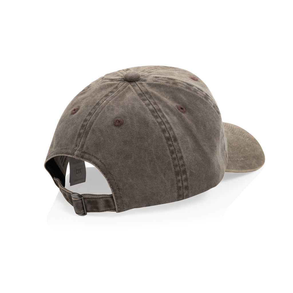 BEAU AWARE™ Washed 6-Panel Kappe aus 270gr/m² Baumwolltwill – braun