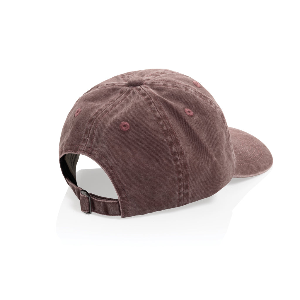 BEAU AWARE™ Washed 6-Panel Kappe aus 270gr/m² Baumwolltwill – maroon