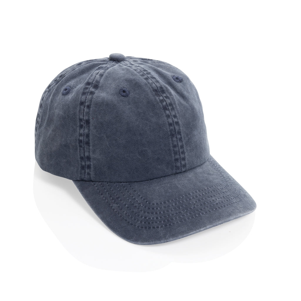 BEAU AWARE™ Washed 6-Panel Kappe aus 270gr/m² Baumwolltwill – navy blau