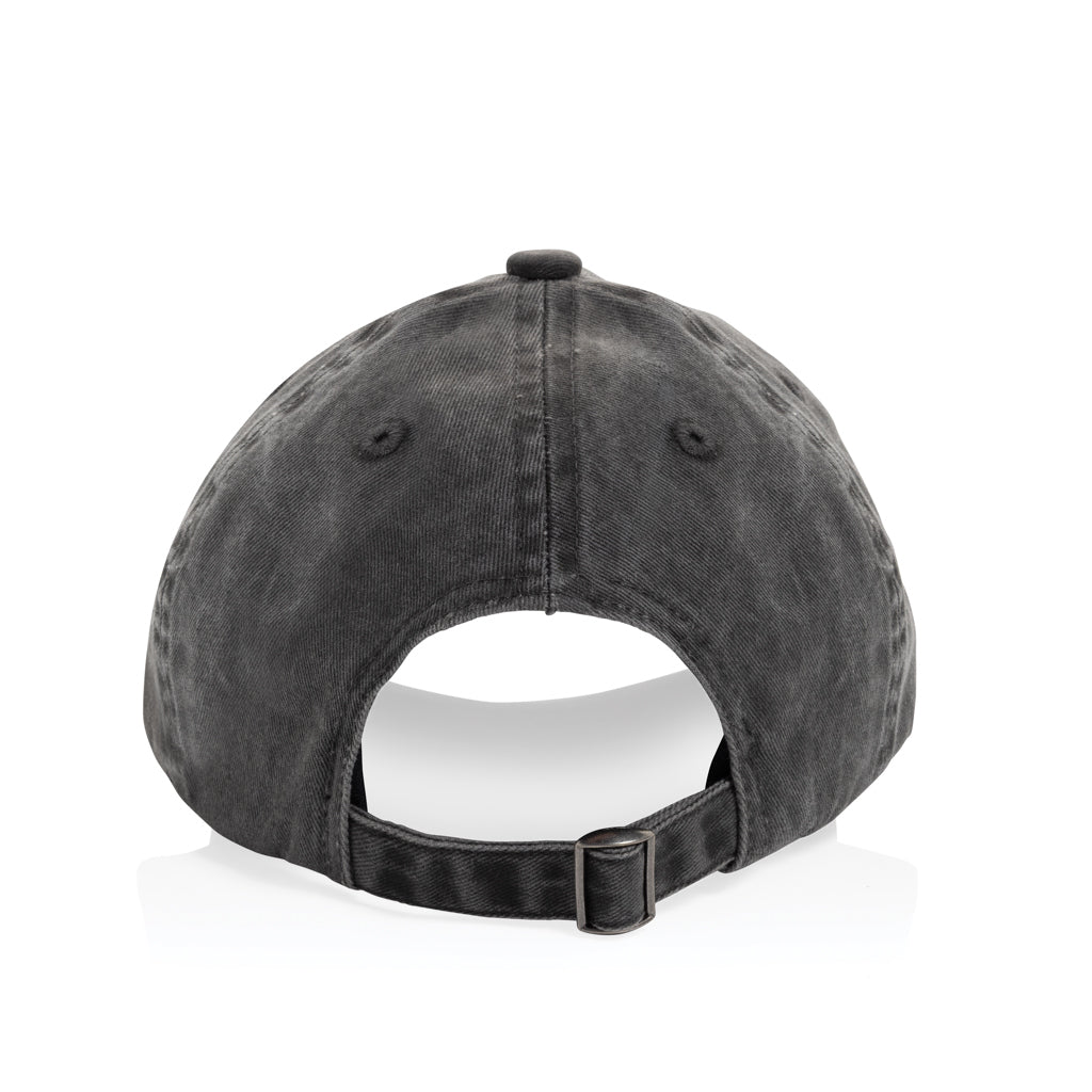 BEAU AWARE™ Washed 6-Panel Kappe aus 270gr/m² Baumwolltwill – schwarz