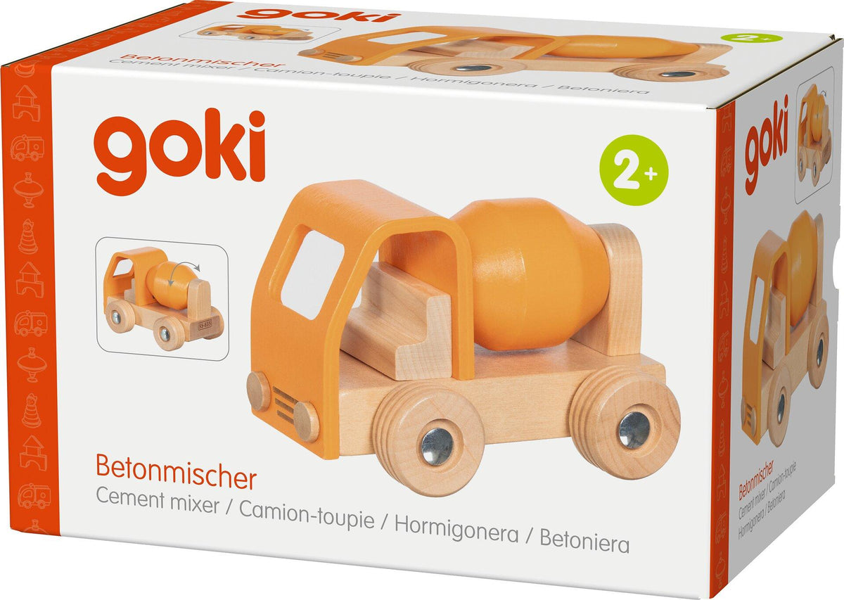 Betonmischer aus Holz 15,5 cm von goki – Detailansicht