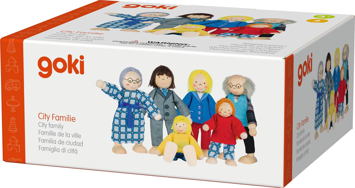 Biegepuppen City Familie mit Oma und Opa – Alternative Ansicht