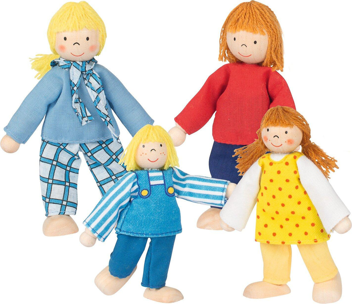 Biegepuppen Junge Familie mit vier Figuren – Ansicht