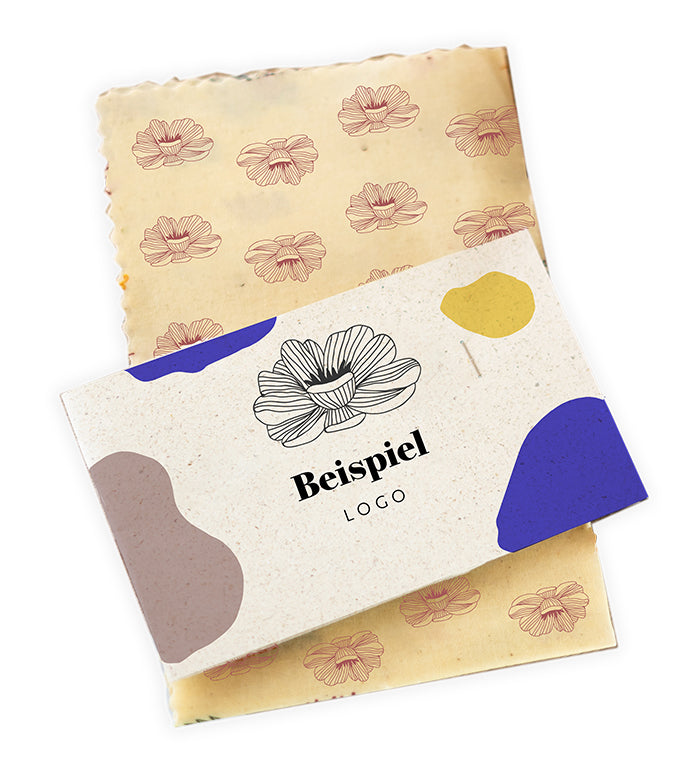 Bienenwachstücher im individuellen Design, Muster mit Beispieldruck
