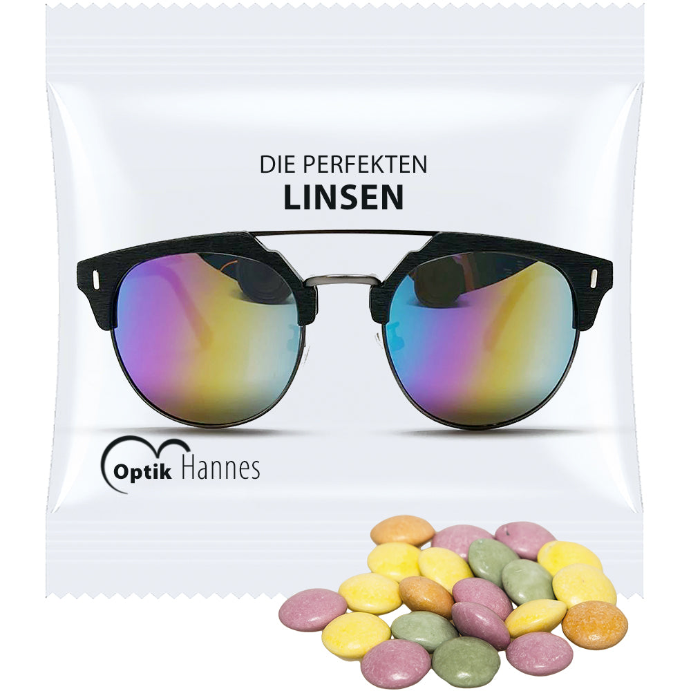 Bio Bonbonmischung in der Mini Tüte – Bio Bunte Schokolinsen, ca. 7 g