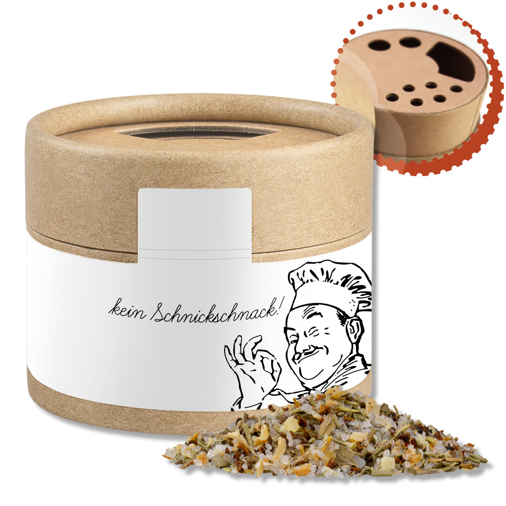 Bio Gewürzstreuer Mini mit Logo – Bio Gewürzmischung Alleskönner, ca. 40 g