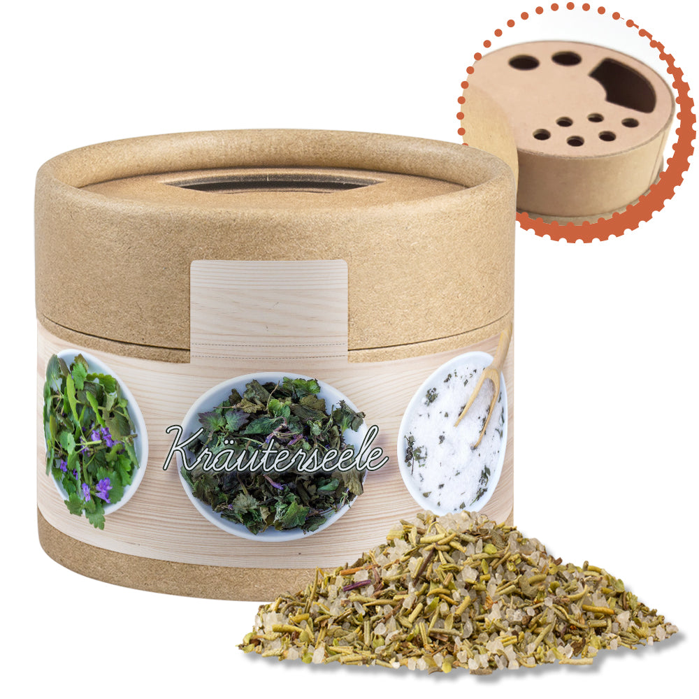Bio Gewürzstreuer Mini mit Logo – Bio Gewürzmischung Kräutersalz, ca. 40 g