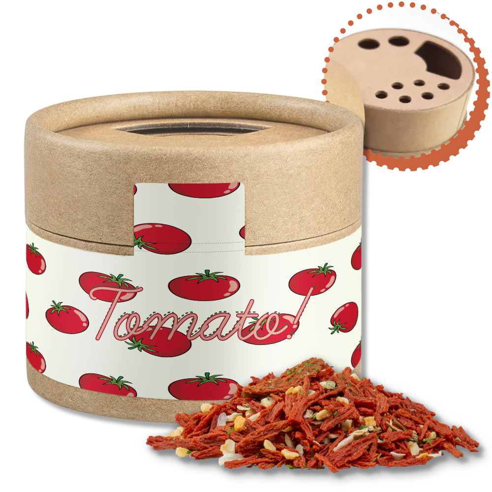 Bio Gewürzstreuer Mini mit Logo – Bio Gewürzmischung Toskanische Bruschetta, ca. 28 g