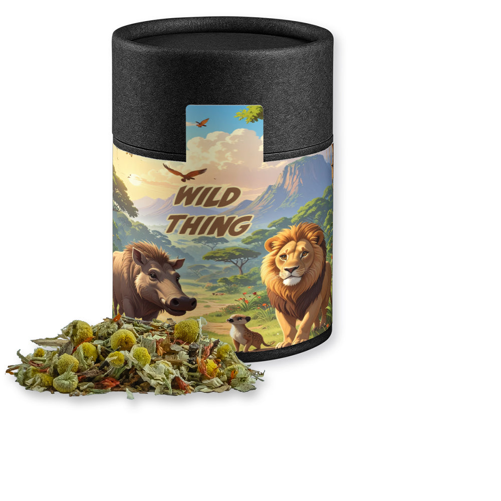 Bio Kräutertee in der schwarzen Kraftpapierdose – Bio Rotbuschtee Entspannungszeit, ca. 40 g