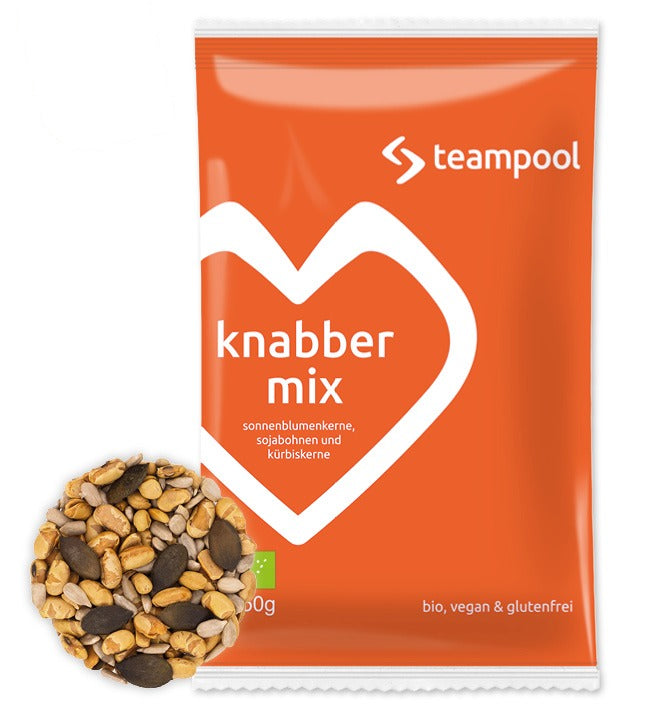 Bio Snack Werbetütchen 40 bis 50 g mit Deinem Design – Bio Knabber Mix Original, 50 g