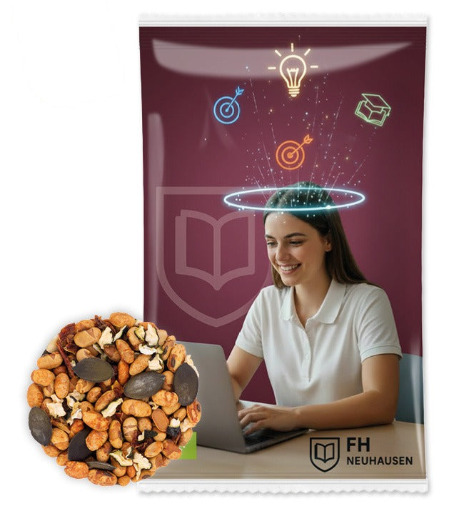 Bio Snack Werbetütchen 40 bis 50 g mit Deinem Design – Bio Protein Mix Veggie, 40 g