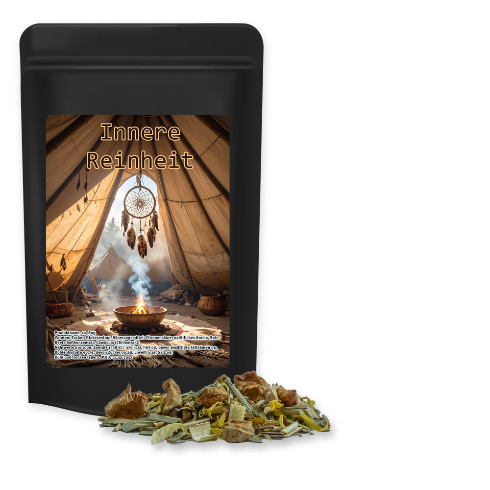 Bio Tee und Kaffee im schwarzen Standbeutel Midi – Bio Kräutertee Seelenwohl, ca. 32 g