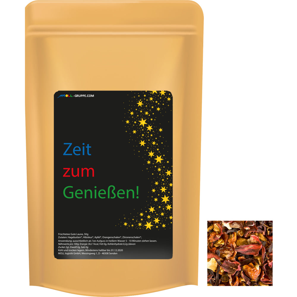 Bio Tee und Kaffee im Standbeutel Midi aus Kraftpapier